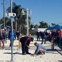 <p align=left>Jour frais, jour de tournoi de pétanque avec des équipes venues de campings avoisinants.